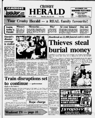 cover page of Crosby Herald published on May 25, 1989