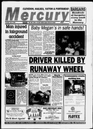 cover page of Clevedon Mercury published on June 2, 1994