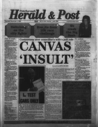 cover page of Peterborough Herald & Post published on December 5, 1996