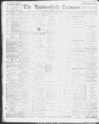 cover page of Huddersfield and Holmfirth Examiner published on December 5, 1903