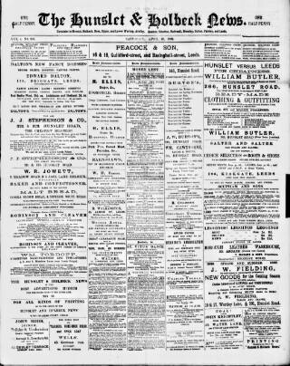 cover page of South Leeds Echo published on April 28, 1888