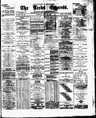 cover page of Leeds Evening Express published on April 28, 1877