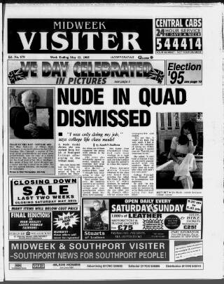 cover page of Midweek Visiter (Southport) published on May 12, 1995