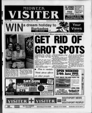 cover page of Midweek Visiter (Southport) published on June 2, 1995
