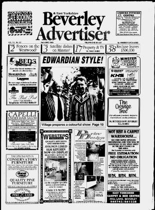 cover page of Beverley Advertiser published on June 2, 1995