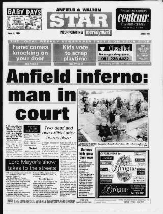 cover page of Anfield & Walton Star published on June 2, 1994