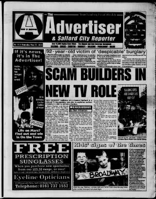 cover page of Salford Advertiser published on May 28, 1998