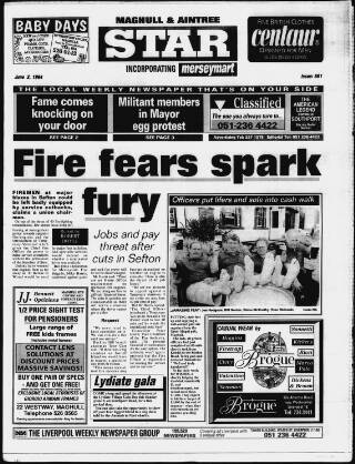 cover page of Maghull & Aintree Star published on June 2, 1994