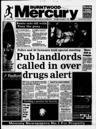 cover page of Burntwood Mercury published on December 4, 1997