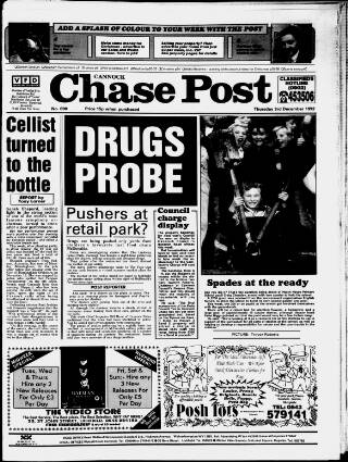cover page of Cannock Chase Post published on December 3, 1992