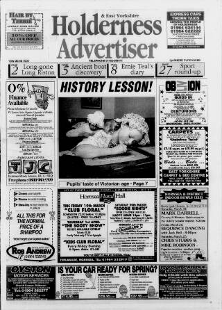 cover page of Holderness Advertiser published on March 18, 1999