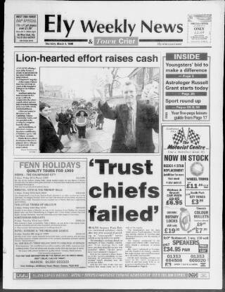 cover page of Ely Weekly News published on March 4, 1999