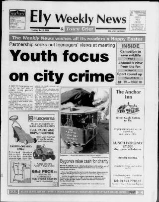 cover page of Ely Weekly News published on April 1, 1999