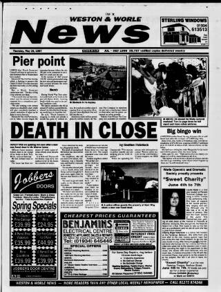 cover page of Weston & Worle News published on May 29, 1997