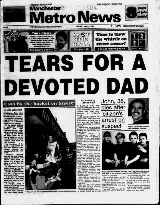 cover page of Manchester Metro News published on June 2, 1995