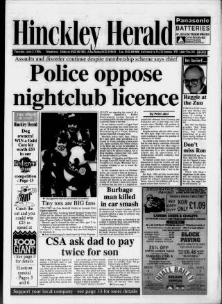 cover page of Hinckley Herald & Journal published on June 2, 1994