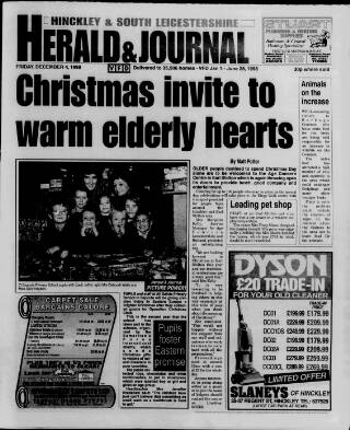 cover page of Hinckley Herald & Journal published on December 4, 1998