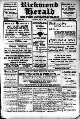 cover page of Richmond Herald published on May 1, 1915