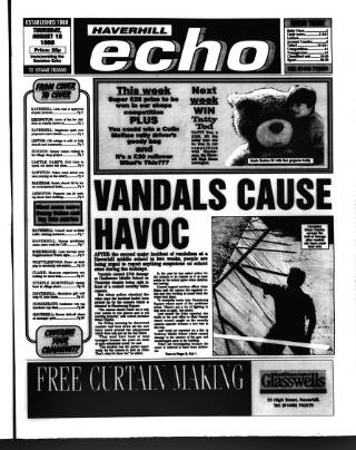 cover page of Haverhill Echo published on August 13, 1998