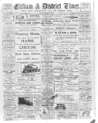 cover page of Eltham & District Times published on December 4, 1914
