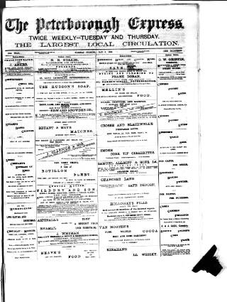 cover page of Peterborough Express published on May 6, 1890