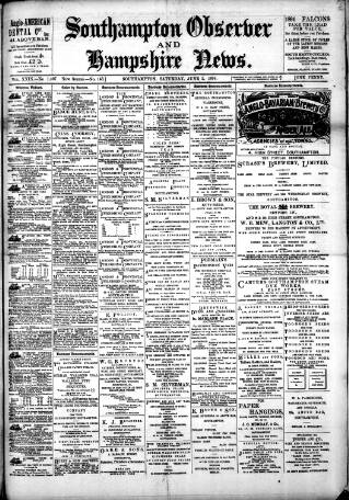 cover page of Southampton Observer and Hampshire News published on June 2, 1894