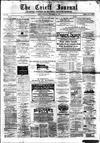 cover page of Crieff Journal published on November 28, 1890