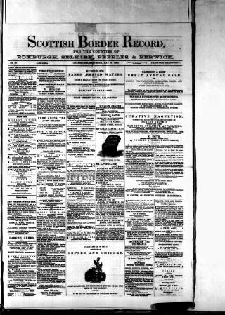 cover page of Scottish Border Record published on May 19, 1883
