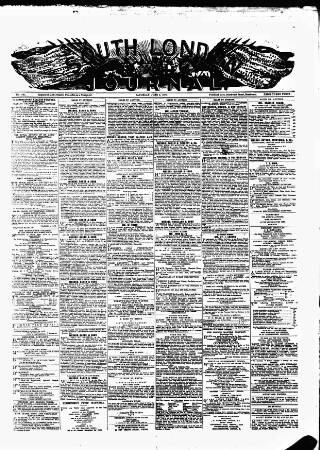 cover page of South London Journal published on June 2, 1877