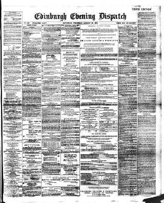 cover page of Edinburgh Evening Dispatch published on January 28, 1891