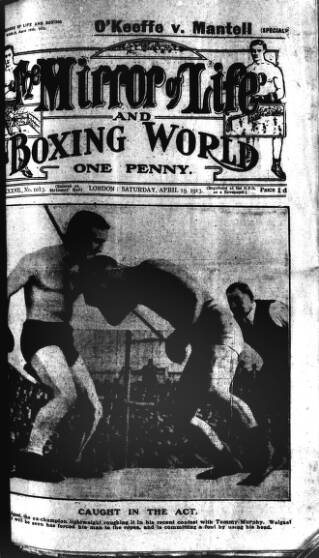 cover page of Boxing World and Mirror of Life published on April 19, 1913