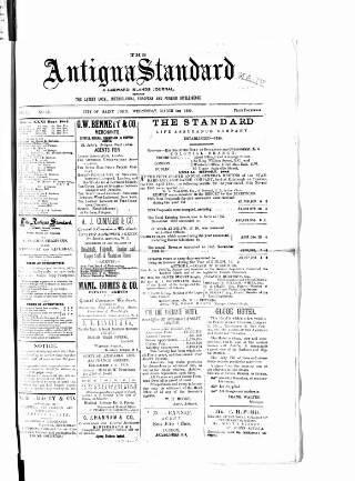 cover page of Antigua Standard published on March 4, 1885
