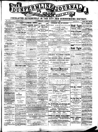 cover page of Dunfermline Journal published on December 3, 1892