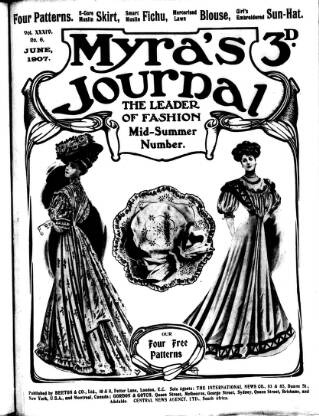 cover page of Myra's Journal of Dress and Fashion published on June 1, 1907
