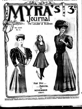 cover page of Myra's Journal of Dress and Fashion published on November 1, 1907