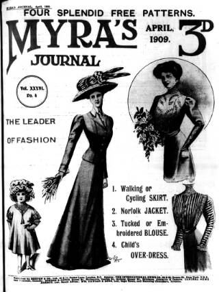 cover page of Myra's Journal of Dress and Fashion published on April 1, 1909