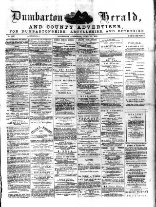 cover page of Dumbarton Herald and County Advertiser published on April 23, 1890