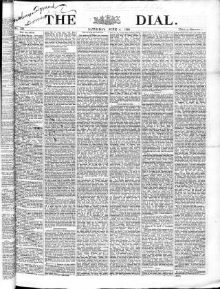 cover page of Dial published on June 4, 1864