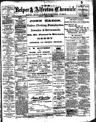cover page of Belper & Alfreton Chronicle published on April 20, 1900