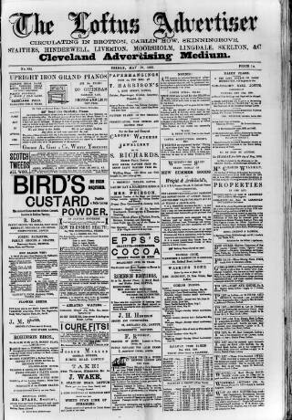 cover page of Loftus Advertiser published on May 19, 1893