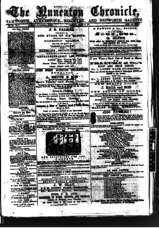 cover page of Nuneaton Chronicle published on March 29, 1873