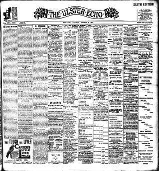 cover page of Ulster Echo published on March 4, 1904