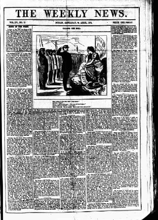 cover page of Dublin Weekly News published on April 24, 1875
