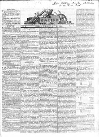 cover page of Nation published on May 11, 1824