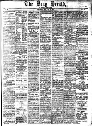 cover page of Bray and South Dublin Herald published on January 19, 1878