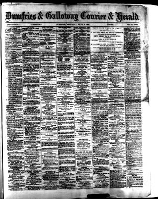 cover page of Dumfries & Galloway Courier and Herald published on June 2, 1888