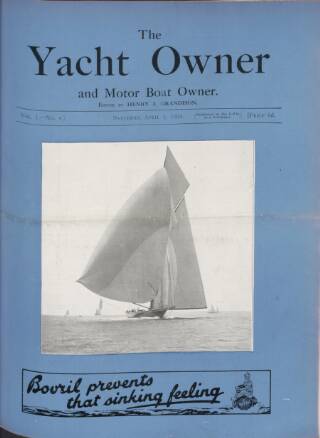 cover page of Yacht Owner and Motor Boat Owner published on April 5, 1924