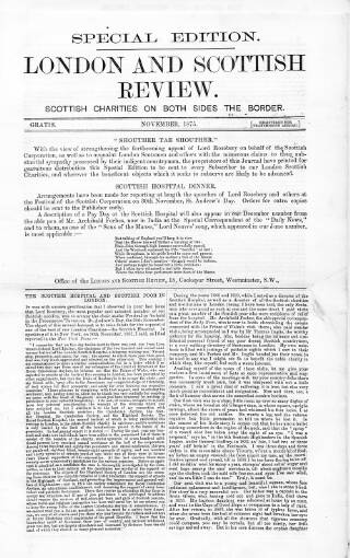 cover page of London and Scottish Review published on November 1, 1875