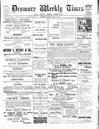 cover page of Dromore Weekly Times and West Down Herald published on May 19, 1906
