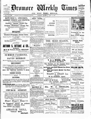 cover page of Dromore Weekly Times and West Down Herald published on June 2, 1906